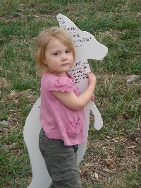 Youngster at the Mill Park Memorial